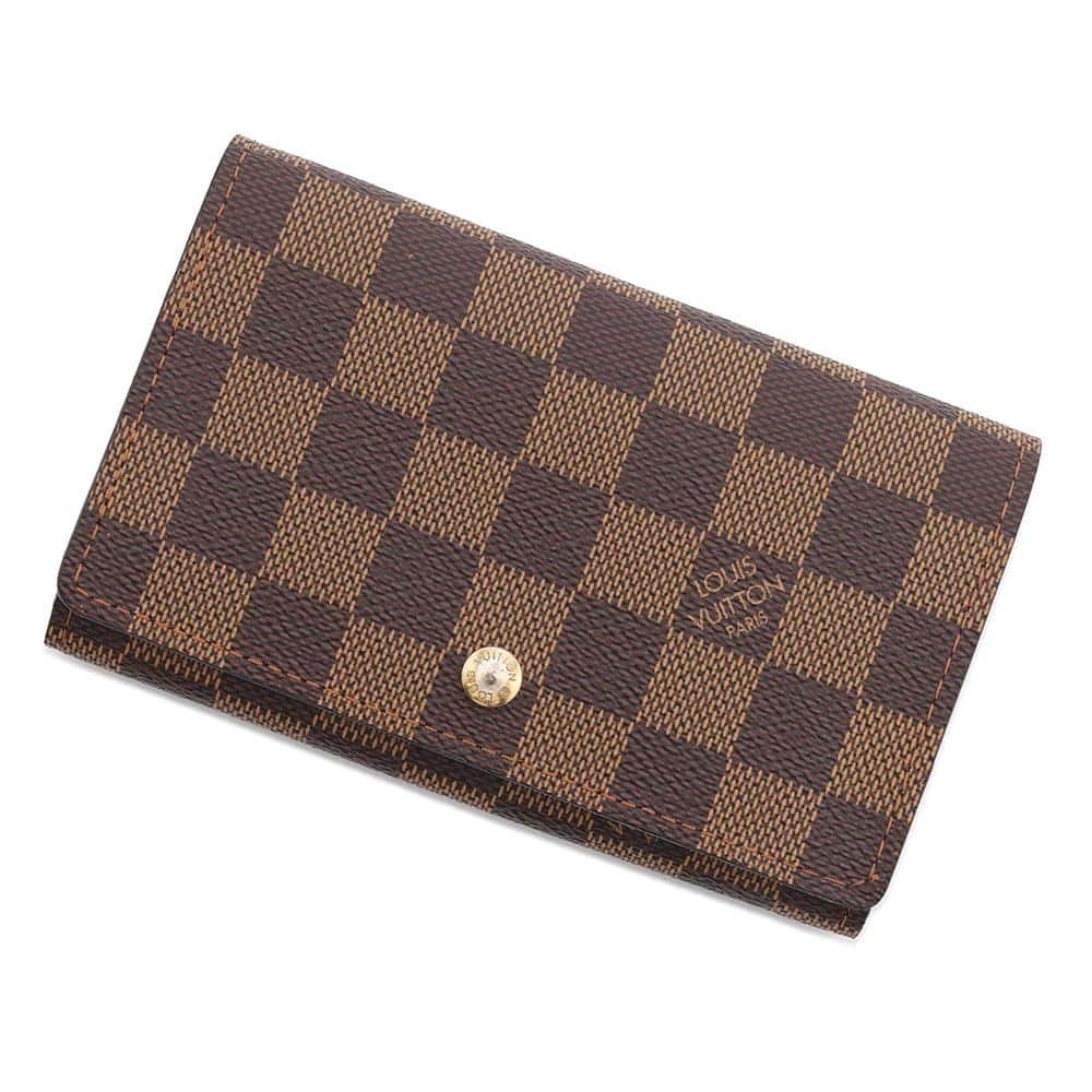 Louis Vuitton Bi fold Wallet Damier Ebene Brown Portemonnaie Billet Tresor